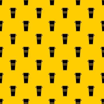 Trash can with handles pattern Illustration