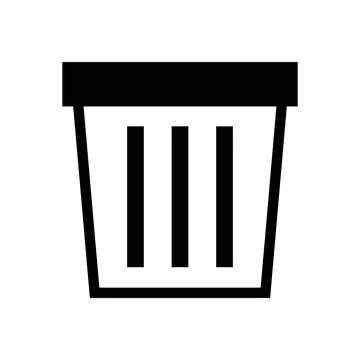 Trash can icon. Delete icon. Web UI symbol. Vector. Stock Illustration