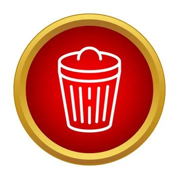 Trash can icon deleting data or discarding waste Stock-Illustration