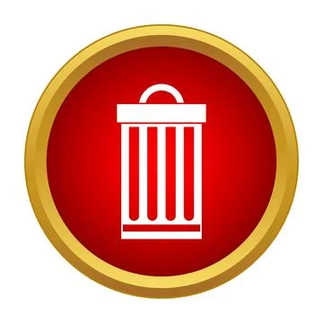 Trash can icon deleting data from a computer system Illustrazione stock