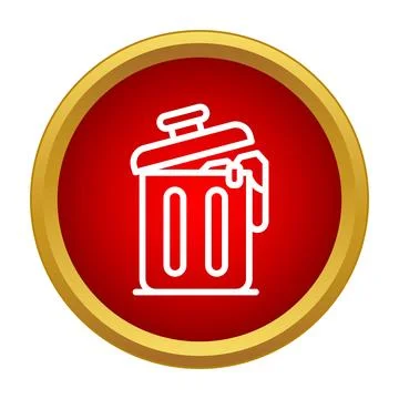 Trash can icon deleting digital waste element Stock Illustration