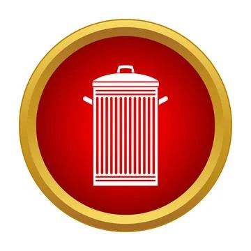 Trash can icon deleting disposing waste Illustrazione stock