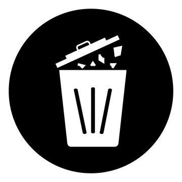 Trash can icon design Stock Illustration