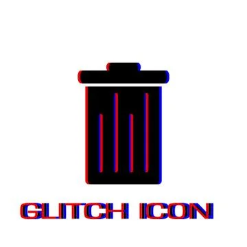 Trash can icon flat. Stock-Illustration