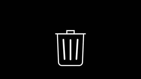 Trash can icon green screen animated icon throw away trash green screen whi.. Stock Footage 284630664