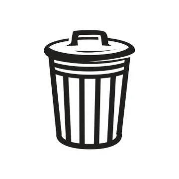 Trash can icon Illustrazione stock