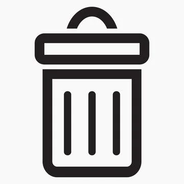 Trash can icon. Stock Illustration