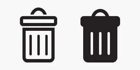 Trash can icon. Stock Illustration