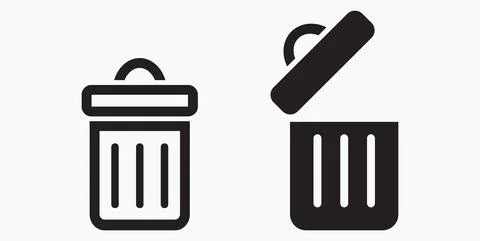 Trash can icon. Stock Illustration