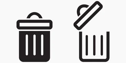 Trash can icon. Stock Illustration