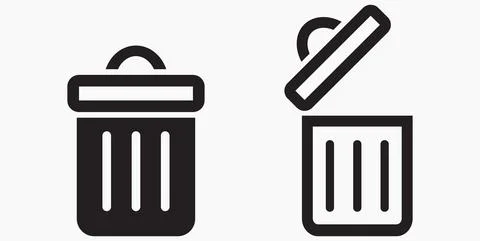 Trash can icon. Stock Illustration