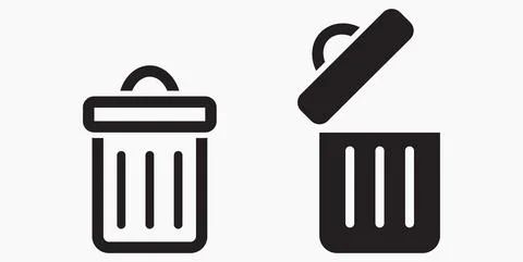 Trash can icon. Stock Illustration