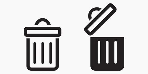 Trash can icon. Stock Illustration