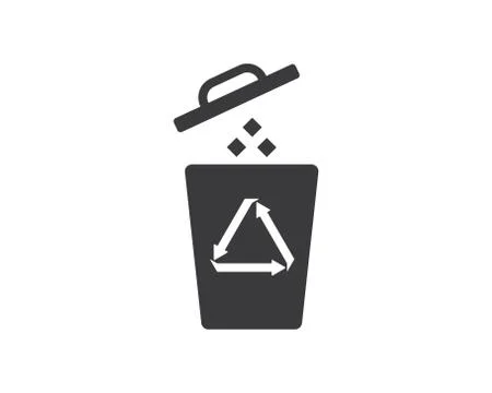 Trash can icon lgo vector illustration design Illustrazione stock