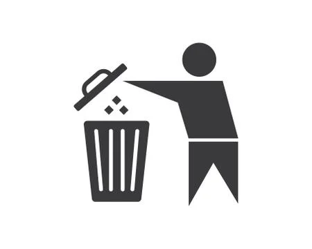 Trash can icon lgo vector illustration design Stock Illustration