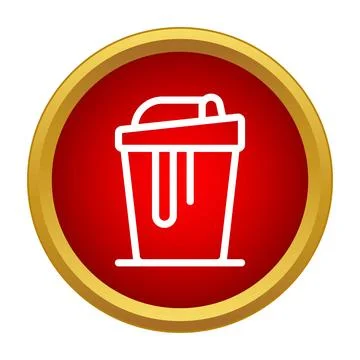 Trash can icon representing delete or dispose action Illustrazione stock