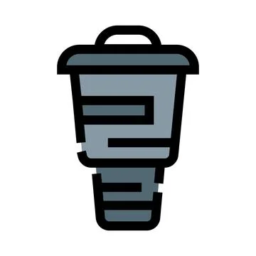 Trash can icon representing deletion, removal, and waste management Stock Illustration