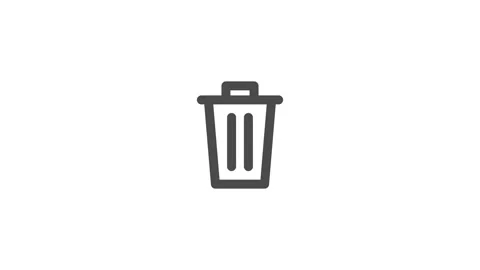 Trash Can Icon in Seamless Loop 動画素材 346649252