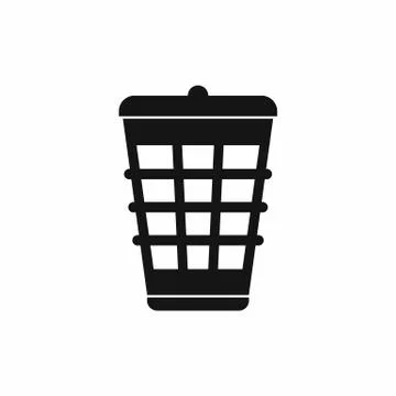 Trash can icon, simple style Stock Illustration