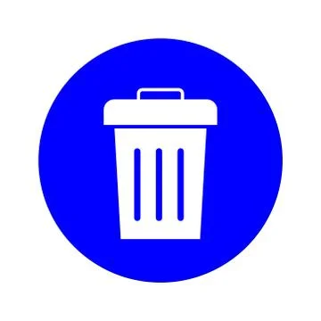 Trash can icon, symbol template Vector illustration Illustrazione stock