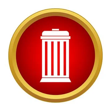 Trash can icon symbolizing delete and refuse Stock Illustration