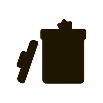 Trash can icon in trendy flat style isolated. Illustration eps 10. Stock Illustration
