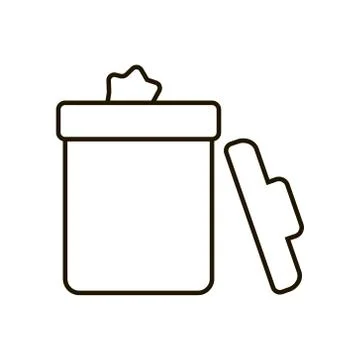 Trash can icon in trendy flat style isolated. Illustration eps 10. Stock Illustration