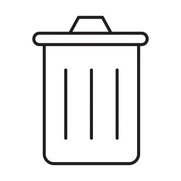 Trash can icon vector for graphic design, logo, website, social media, mobile Illustrazione stock