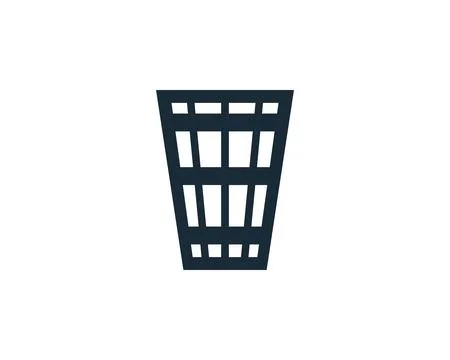 Trash Can Icon Vector Logo Template Illustration Design Stock Illustration