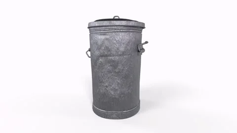 Trash can isolated on white background Stock-Footage 308452470