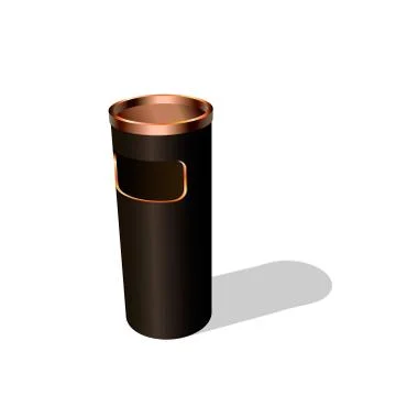 Trash can. Isolated on white background. Vector illustration. Stock Illustration