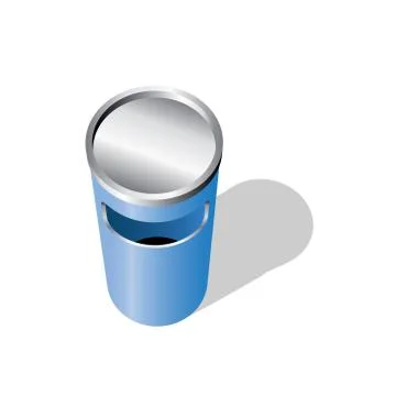 Trash can. Isolated on white background. Vector illustration. Stock Illustration