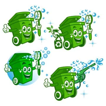 Trash can logo Stock Illustration