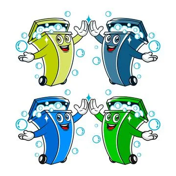 Trash can logo. Vector illustration Stock Illustration