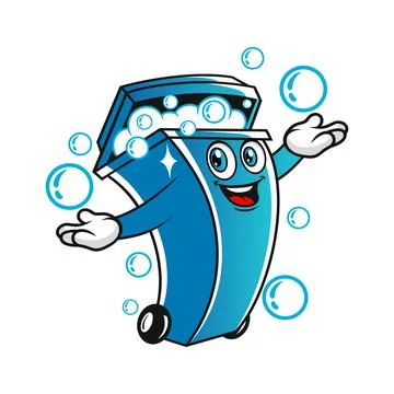 Trash can logo. Vector illustration Stock Illustration