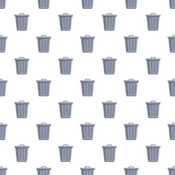 Trash can pattern for waste disposal and recycling concept Stock Illustration