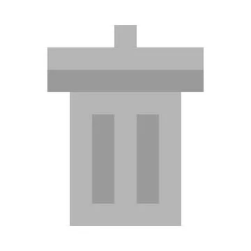 Trash can pixel art vector icon, cartoon pixelated garbage bin, outdoor Stock Illustration