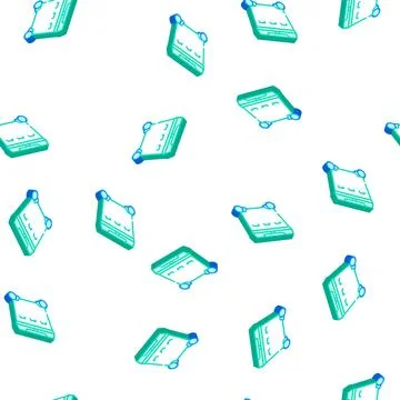 Trash can plastic isometric icon seamless pattern Stock Illustration