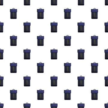 Trash can seamless pattern representing waste management and recycling Illustrazione stock