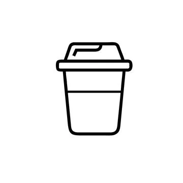 Trash Can Silhouette On White Back Stock Illustration