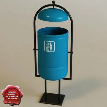 Trash Can V1 3D Model