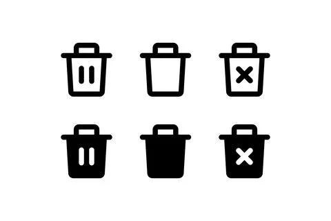 Trash can. Vector icon design. Stock Illustration