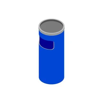 Trash can. Vector illustration. Isometric view. Flat style. Stock Illustration