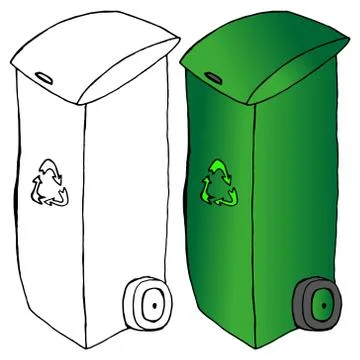 Trash can. Vector trash can. Stock Illustration