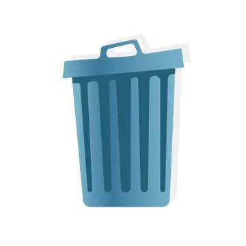 Trash can on white background. Vector illustration in trendy flat style. EPS 10. Иллюстрация
