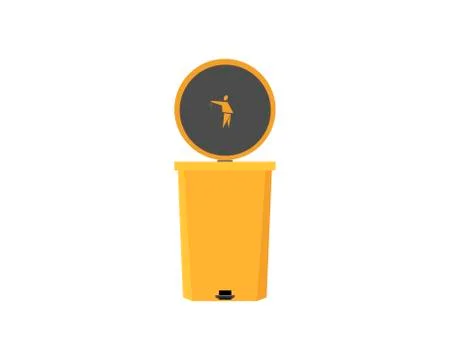 Trash can on a white isolated background. Vector illustration. Stock Illustration