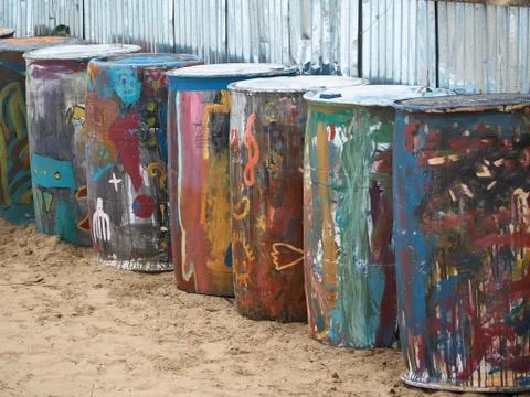 Trash cans Stock Photos