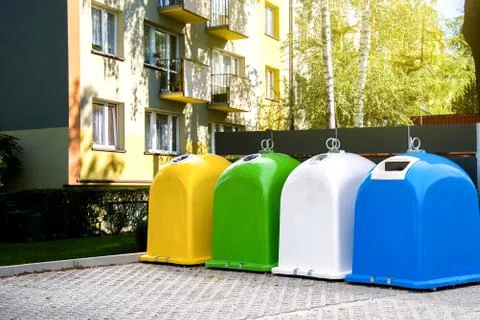 Trash cans Stock Photos