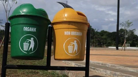 Trash cans Stock Photos