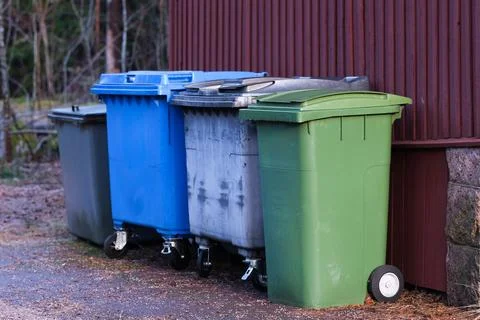 Trash cans Stock Photos